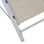 vidaXL Tumbonas con mesita 2 unidades aluminio color crema vidaXL Tumbonas con mesita 2 unidades aluminio color crema