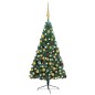 vidaXL Medio árbol de Navidad con luces y bolas verde 180 cm vidaXL Medio árbol de Navidad con luces y bolas verde 180 cm