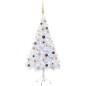 vidaXL Árbol de Navidad artificial con luces y bolas 380 ramas 150 cm