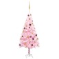 vidaXL Árbol de Navidad preiluminado con luces y bolas rosa 150 cm vidaXL Árbol de Navidad preiluminado con luces y bolas rosa 150 cm