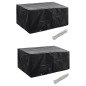 vidaXL Funda de muebles de jardín 2 uds set ratán 4 personas 8 ojales vidaXL Funda de muebles de jardín 2 uds set ratán 4 personas 8 ojales