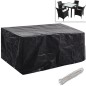 vidaXL Funda de muebles de jardín 2 uds set ratán 4 personas 8 ojales vidaXL Funda de muebles de jardín 2 uds set ratán 4 personas 8 ojales