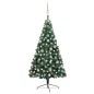 vidaXL Medio árbol de Navidad con luces y bolas verde 120 cm vidaXL Medio árbol de Navidad con luces y bolas verde 120 cm