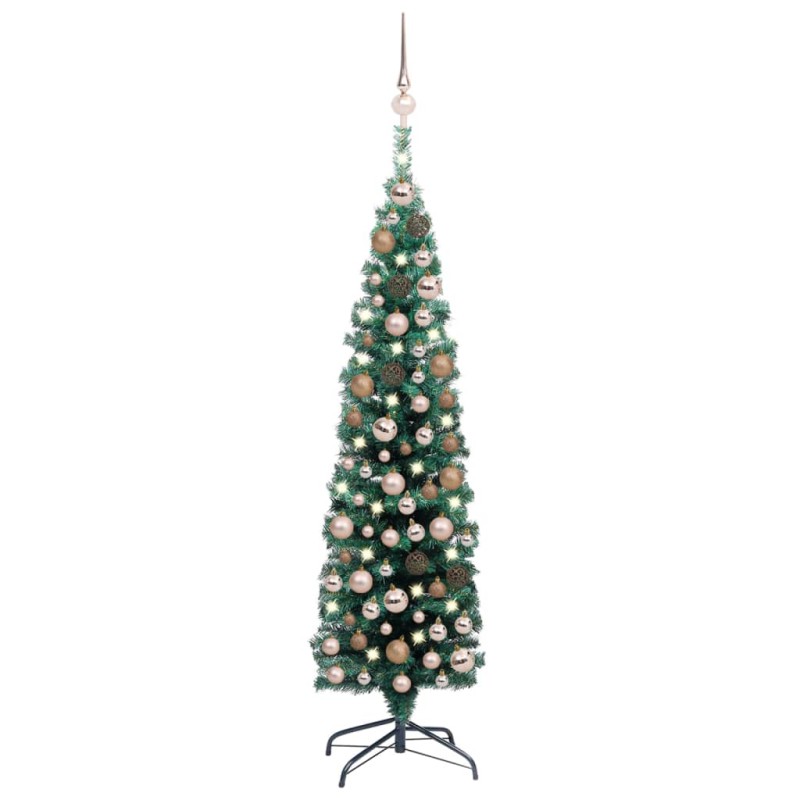 vidaXL Árbol de Navidad preiluminado con luces y bolas verde 150 cm vidaXL Árbol de Navidad preiluminado con luces y bolas verde 150 cm