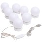 vidaXL Espejo de pared sin marco con luces LED redondo de vidrio vidaXL Espejo de pared sin marco con luces LED redondo de vidrio