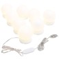 vidaXL Espejo de pared sin marco con luces LED redondo de vidrio vidaXL Espejo de pared sin marco con luces LED redondo de vidrio