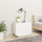 vidaXL Mesita de noche madera de ingeniería blanco 100x35x40 cm vidaXL Mesita de noche madera de ingeniería blanco 100x35x40 cm