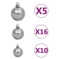 vidaXL Árbol de Navidad artificial con luces y bolas 910 ramas 210 cm vidaXL Árbol de Navidad artificial con luces y bolas 910 ramas 210 cm