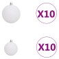 vidaXL Árbol de Navidad artificial con luces y bolas 910 ramas 210 cm vidaXL Árbol de Navidad artificial con luces y bolas 910 ramas 210 cm