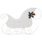 vidaXL Decoración navideña de renos y trineo de jardín blanco 140 LEDs