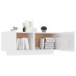 vidaXL Mesita de noche madera de ingeniería blanco brillo 100x35x40 cm vidaXL Mesita de noche madera de ingeniería blanco brillo 100x35x40 cm