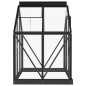 vidaXL Invernadero de vidrio gris antracita aluminio 155x103x191cm vidaXL Invernadero de vidrio gris antracita aluminio 155x103x191cm