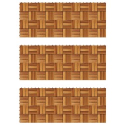 vidaXL Baldosas de porche 30x30 cm acacia 30 piezas