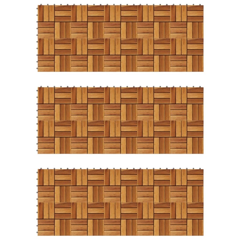 vidaXL Baldosas de porche 30x30 cm acacia 30 piezas