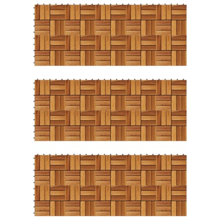 vidaXL Baldosas de porche 30x30 cm acacia 30 piezas