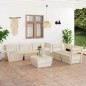 vidaXL Muebles de palés para jardín 6 pzas madera de abeto impregnada