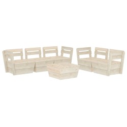 vidaXL Muebles de palés para jardín 6 pzas madera de abeto impregnada