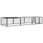 vidaXL Jaula perros 8 paneles acero recubierto polvo negro 100x50 cm vidaXL Jaula perros 8 paneles acero recubierto polvo negro 100x50 cm