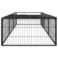 vidaXL Jaula perros 8 paneles acero recubierto polvo negro 100x50 cm vidaXL Jaula perros 8 paneles acero recubierto polvo negro 100x50 cm