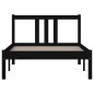 vidaXL Estructura de cama madera maciza negro 90x200 cm