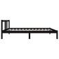 vidaXL Estructura de cama madera maciza negro 90x200 cm