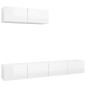 vidaXL Set de muebles de salón 3 pzas madera ingeniería blanco brillo vidaXL Set de muebles de salón 3 pzas madera ingeniería blanco brillo