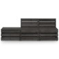 vidaXL Set de muebles de jardín 3 pzas madera de pino impregnada gris vidaXL Set de muebles de jardín 3 pzas madera de pino impregnada gris
