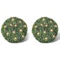 Hoja Artificial Bola de poda 35 cm Con cuerda de LED solar 2 piezas Hoja Artificial Bola de poda 35 cm Con cuerda de LED solar 2 piezas