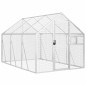vidaXL Pajarera de aluminio color plateado 1,79x3x1,85 m vidaXL Pajarera de aluminio color plateado 1,79x3x1,85 m