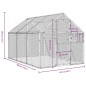 vidaXL Pajarera de aluminio color plateado 1,79x3x1,85 m vidaXL Pajarera de aluminio color plateado 1,79x3x1,85 m