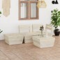 vidaXL Muebles de palets para jardín 4 pzas madera de abeto impregnada vidaXL Muebles de palets para jardín 4 pzas madera de abeto impregnada