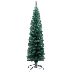 vidaXL Árbol de Navidad preiluminado con luces y bolas verde 120 cm