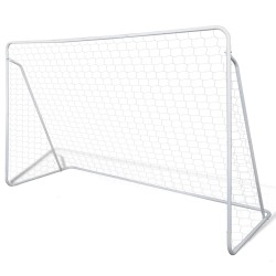 vidaXL Porterías de fútbol de acero 2 unidades 240x90x150 cm