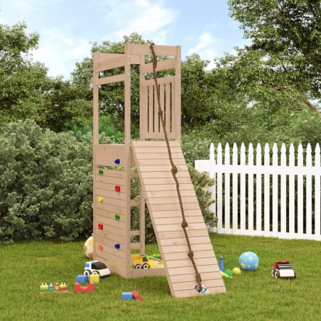 vidaXL Parque infantil de exterior madera maciza de pino