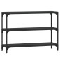 vidaXL Estantería madera contrachapada y acero negro 100x33x70,5 cm vidaXL Estantería madera contrachapada y acero negro 100x33x70,5 cm