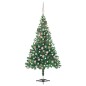 vidaXL Árbol de Navidad artificial con luces y bolas 564 ramas 180 cm vidaXL Árbol de Navidad artificial con luces y bolas 564 ramas 180 cm