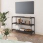 vidaXL Estantería madera contrachapada y acero negro 100x33x70,5 cm vidaXL Estantería madera contrachapada y acero negro 100x33x70,5 cm