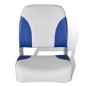 vidaXL 2x Asiento barco respaldo plegable cojín azul blanco 41x36x48cm vidaXL 2x Asiento barco respaldo plegable cojín azul blanco 41x36x48cm