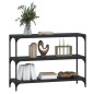 vidaXL Estantería madera contrachapada y acero negro 100x33x70,5 cm vidaXL Estantería madera contrachapada y acero negro 100x33x70,5 cm