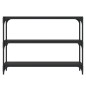 vidaXL Estantería madera contrachapada y acero negro 100x33x70,5 cm vidaXL Estantería madera contrachapada y acero negro 100x33x70,5 cm