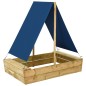 vidaXL Arenero con tejado de madera de pino impregnada 80x60x97,5 cm vidaXL Arenero con tejado de madera de pino impregnada 80x60x97,5 cm