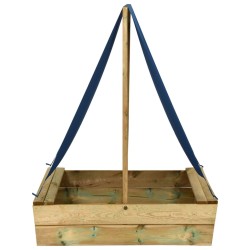 vidaXL Arenero con tejado de madera de pino impregnada 80x60x97,5 cm