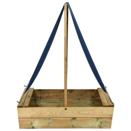 vidaXL Arenero con tejado de madera de pino impregnada 80x60x97,5 cm