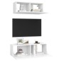 vidaXL Set de muebles de salón TV 2 piezas madera de ingeniería blanco vidaXL Set de muebles de salón TV 2 piezas madera de ingeniería blanco