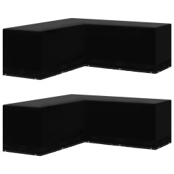 vidaXL Cubierta de muebles de jardín forma L 12 ojales 250x250x90 cm