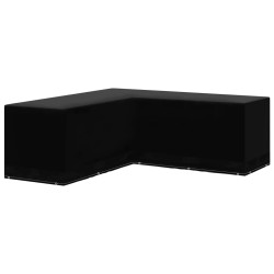 vidaXL Cubierta de muebles de jardín forma L 12 ojales 250x250x90 cm