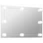 vidaXL Espejo de pared sin marco con luces LED rectangular de vidrio vidaXL Espejo de pared sin marco con luces LED rectangular de vidrio