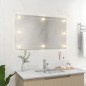 vidaXL Espejo de pared sin marco con luces LED rectangular de vidrio vidaXL Espejo de pared sin marco con luces LED rectangular de vidrio