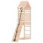 vidaXL Casa de juegos con pared de escalada madera maciza pino vidaXL Casa de juegos con pared de escalada madera maciza pino