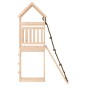 vidaXL Casa de juegos con pared de escalada madera maciza pino vidaXL Casa de juegos con pared de escalada madera maciza pino